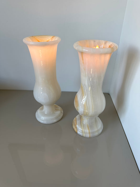 Large onyx vase / candleholder