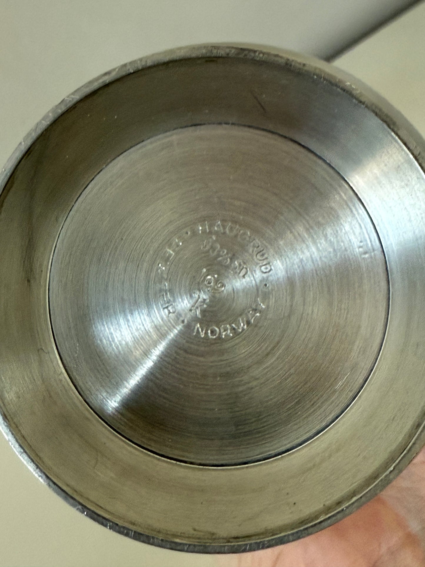 Vintage Norwegian Pewter Pitcher / Bud Vase
