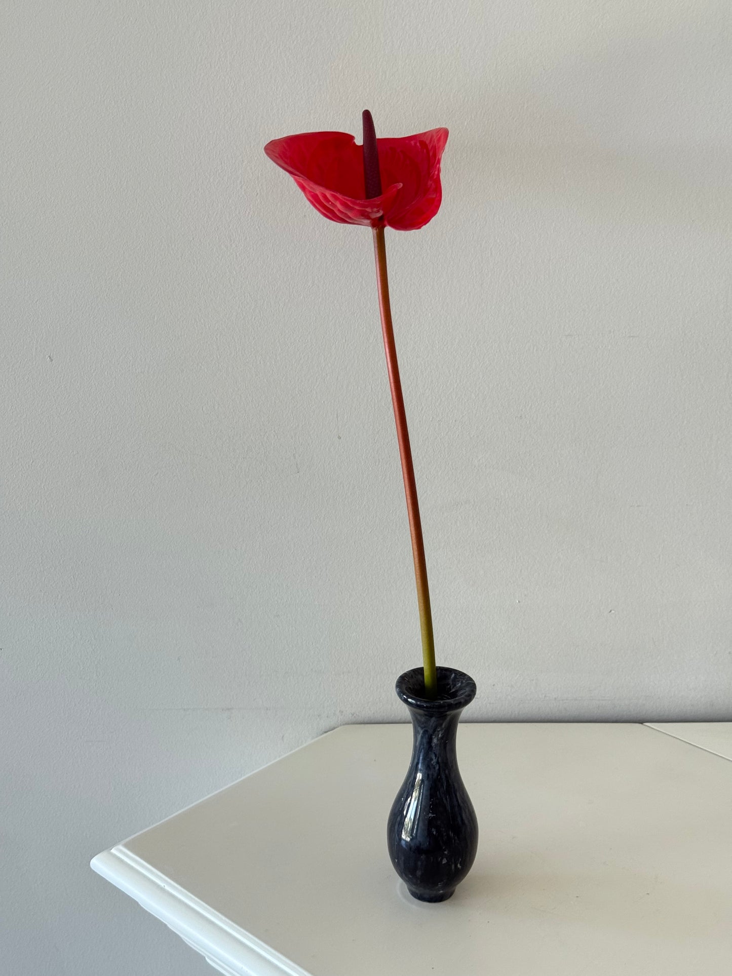 Mini Black Marble Bud Vase