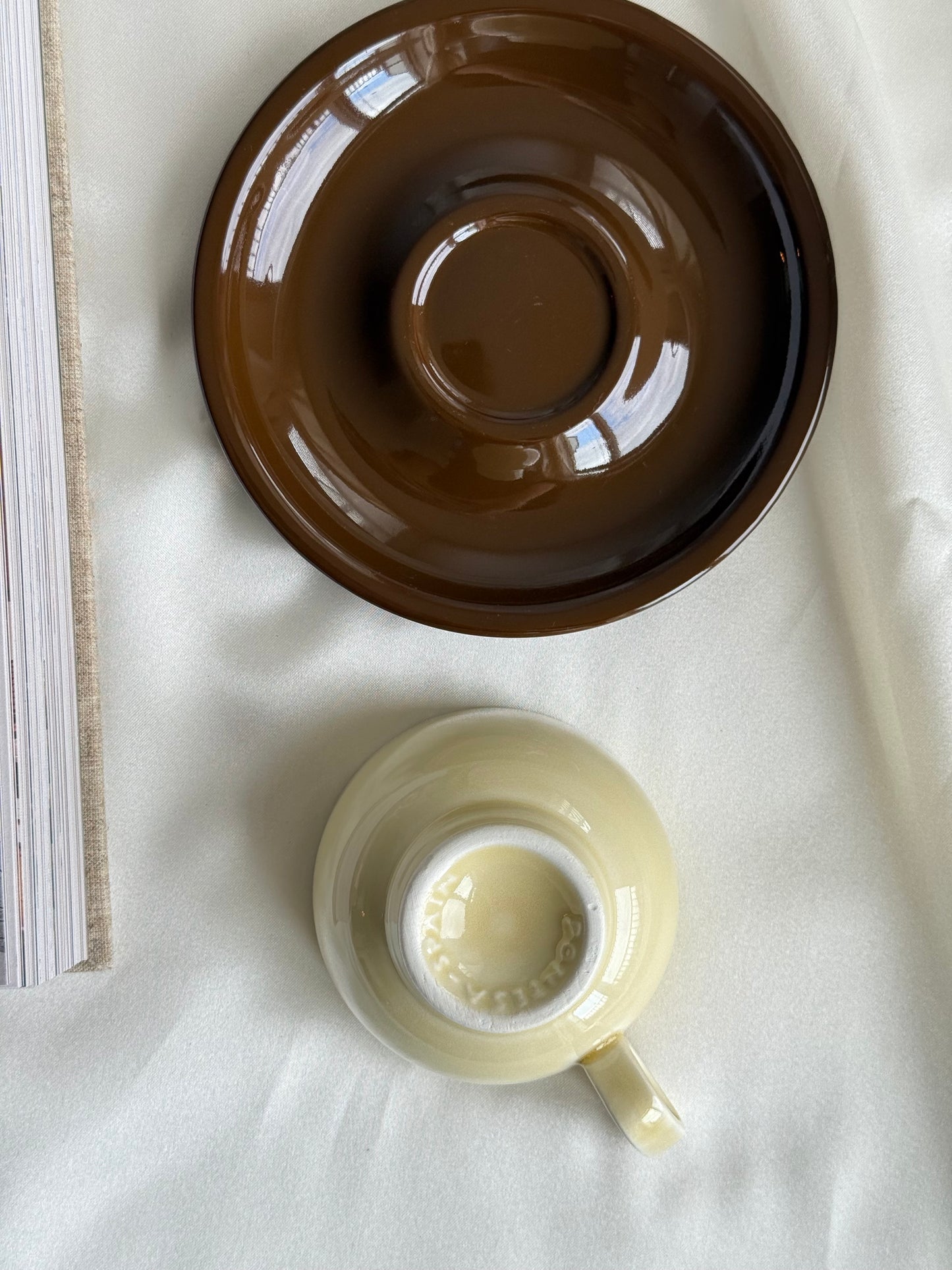 Vintage Pontesa Spain Ceramic Cup & Saucer Set