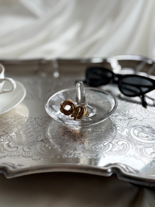 Glass Ring Holder / Jewelry Dish