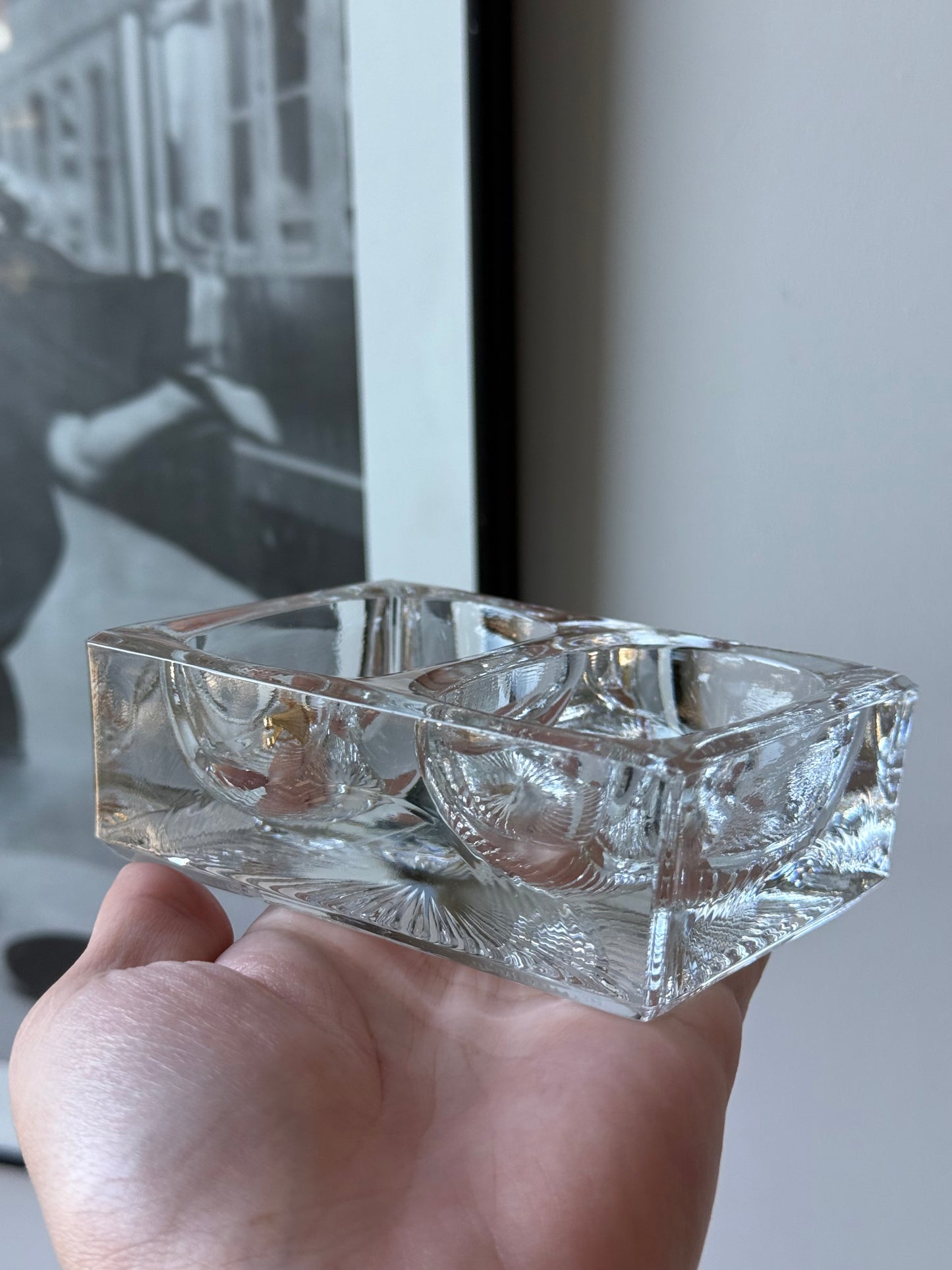 Vintage Pressed Glass Divided Dish