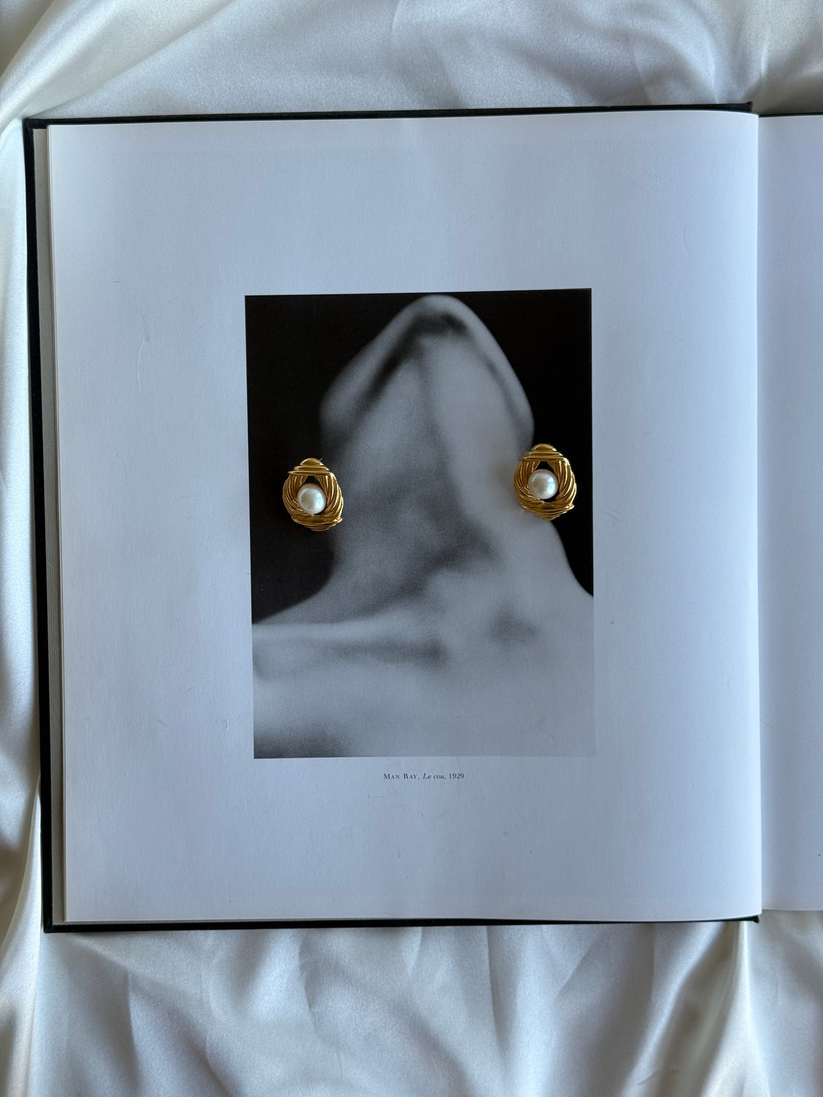 Vintage Pearl Gold-Tone Sculptural Stud Earrings