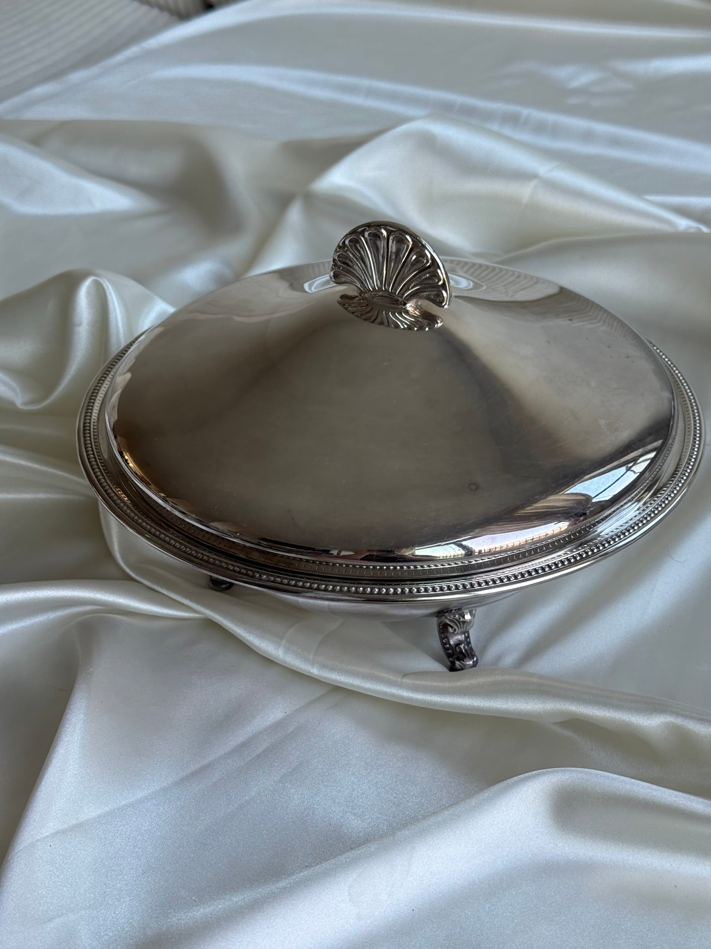 Vintage Silver-Plated Covered Serving Dish