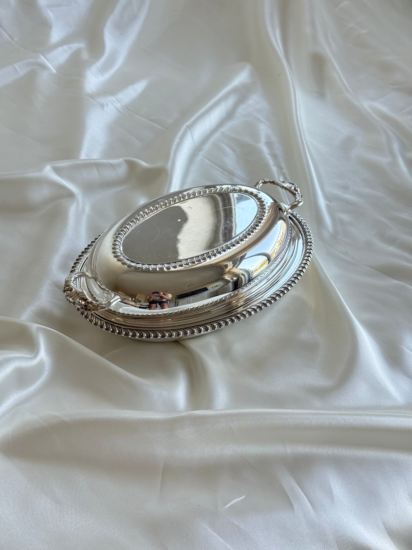 Vintage Silver-Plated Lidded Entrée Dish
