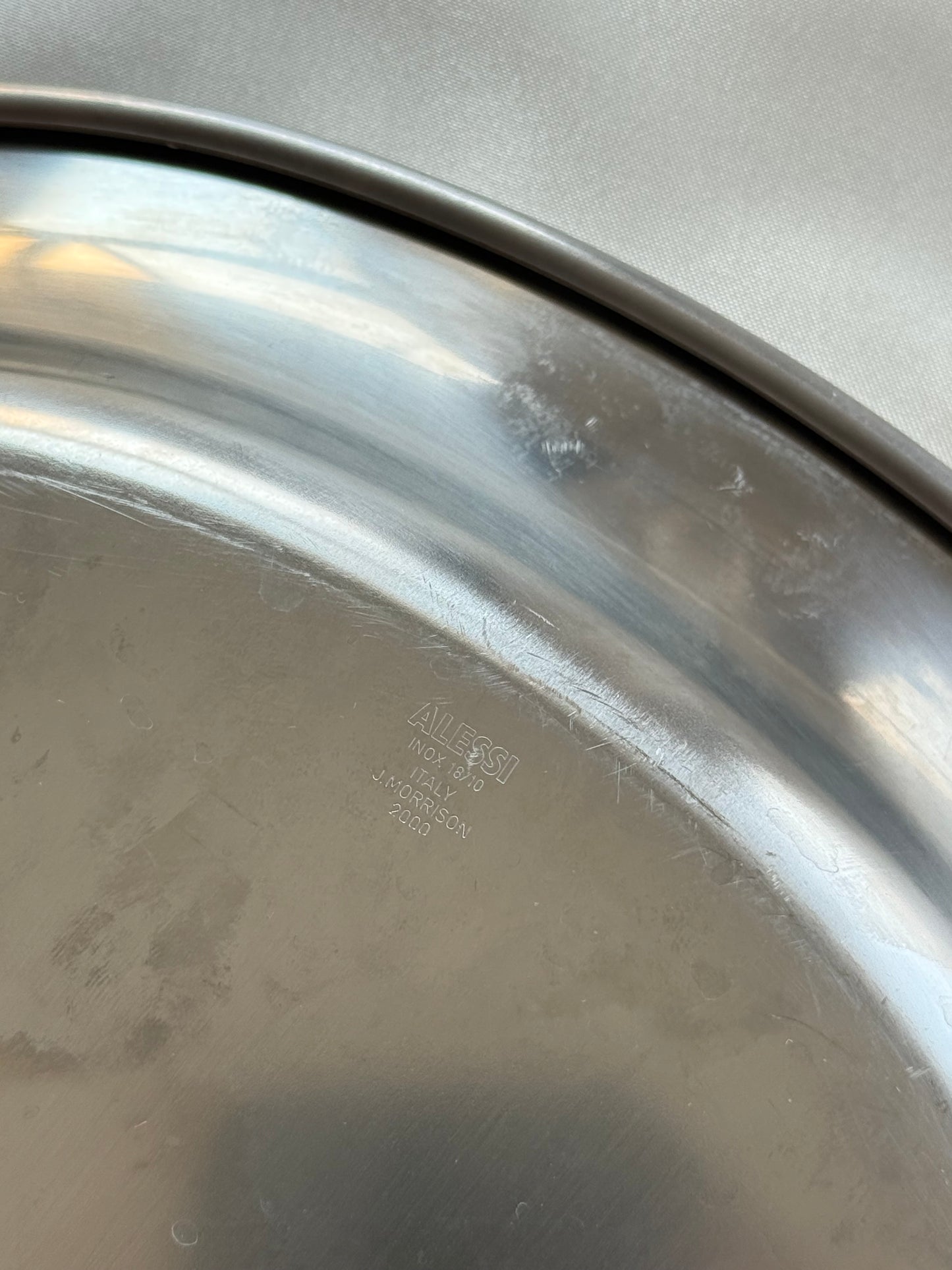 Alessi Jasper Morrison Stainless Steel Serving Tray — Italy, 2000