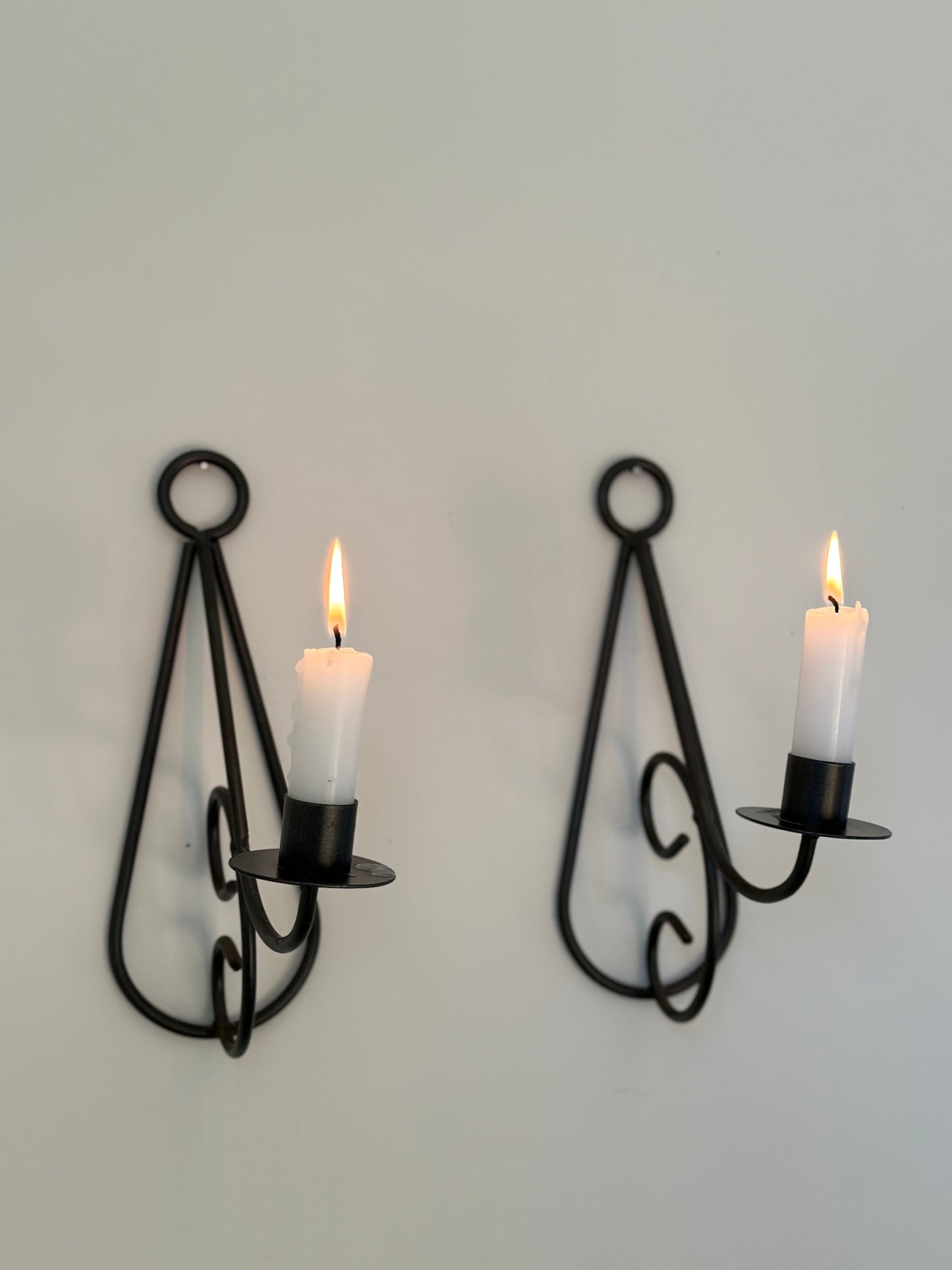 Metal wall candleholders