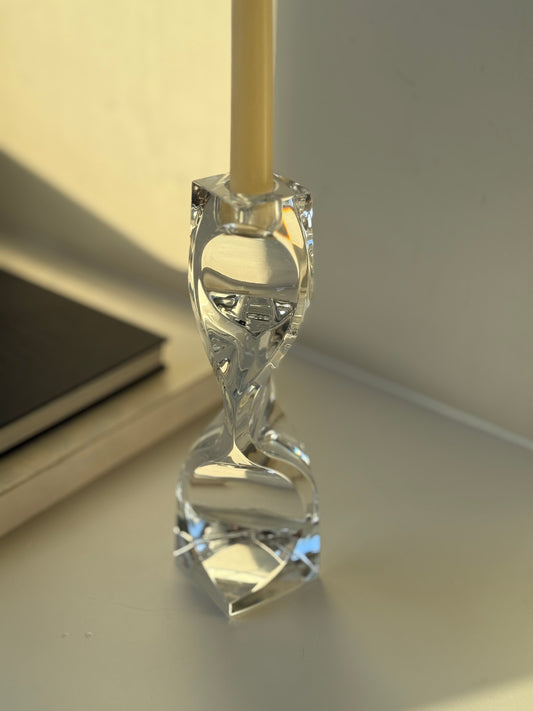 Rogaska Crystal Candleholder – Twisted Design