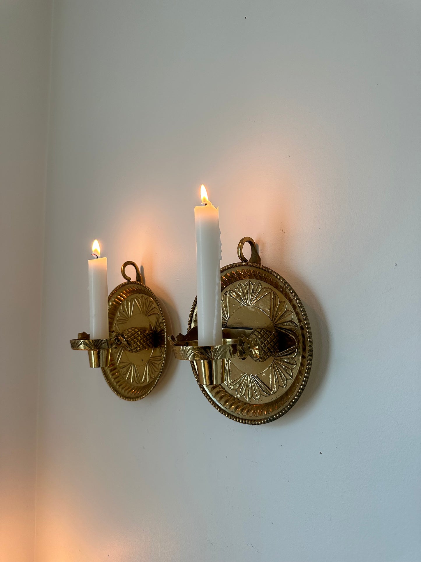 Brass sconces candleholders