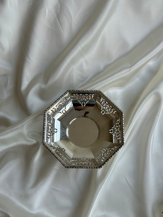 Vintage EPNS Silver Plated Pierced Bonbon Bowl