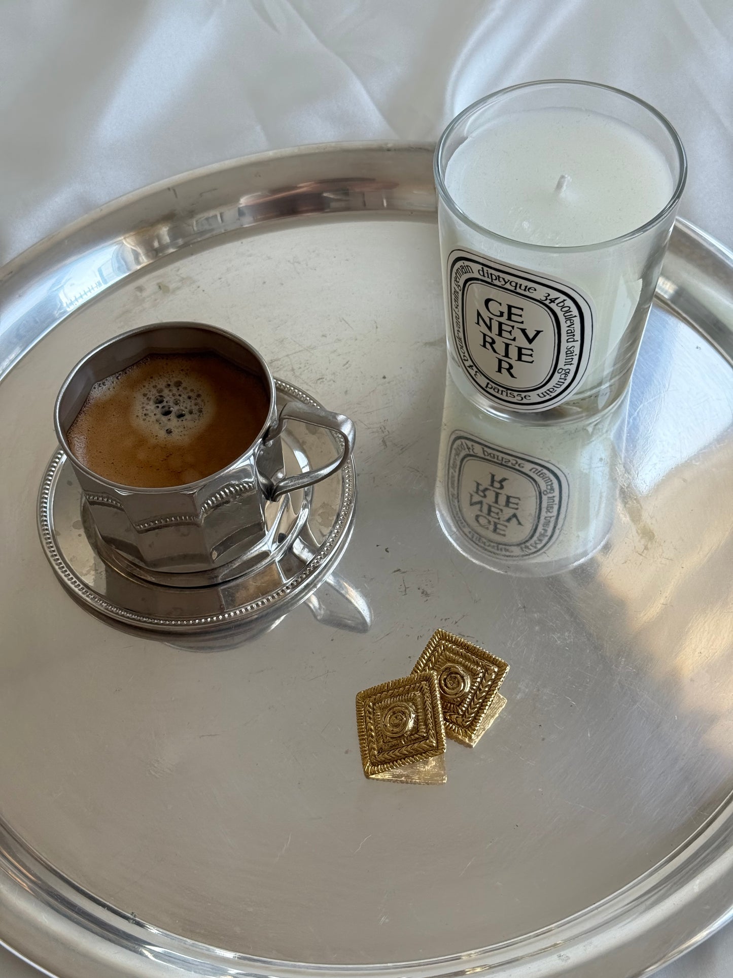 Vintage Silver-Plated coffee Cup & Saucer