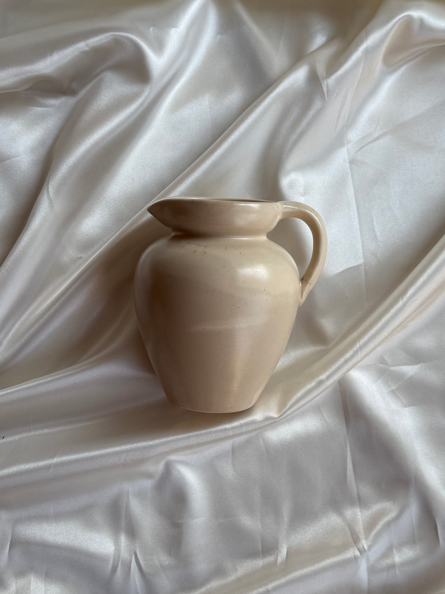 Vintage Cream Ceramic Pitcher