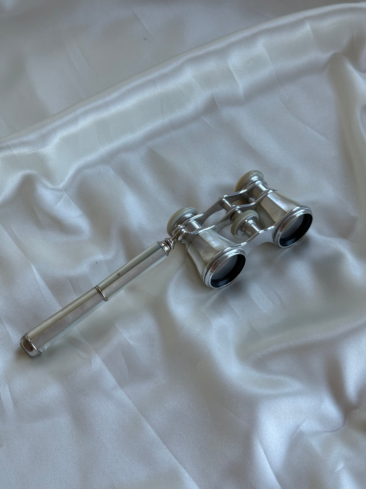 Vintage Mother-of-Pearl Opera Glasses with Handle