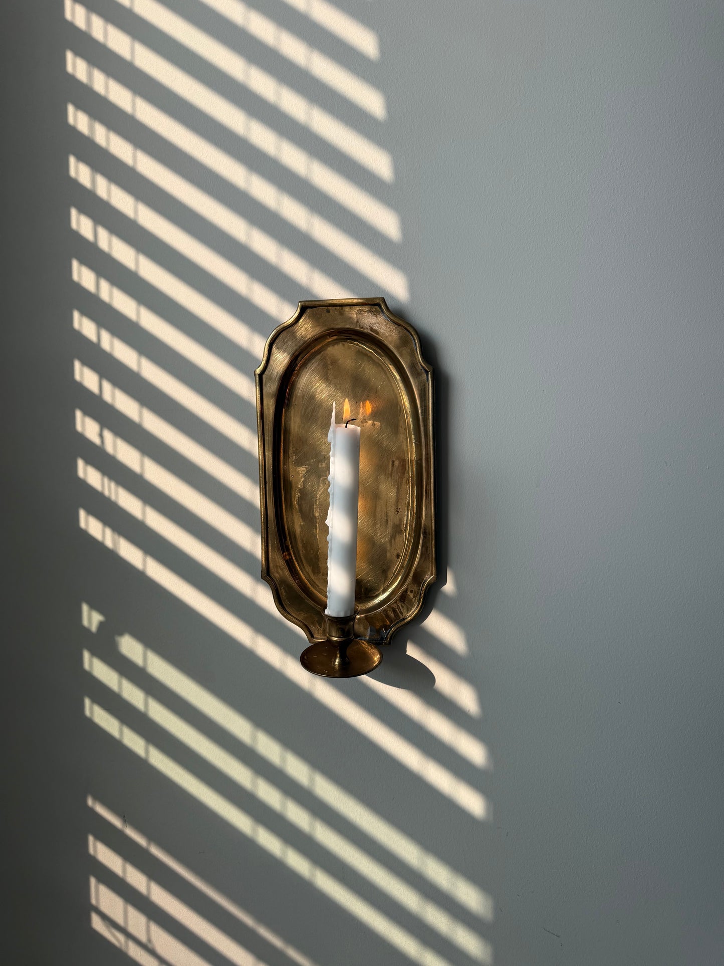 Vintage Brass Wall Candle Sconce