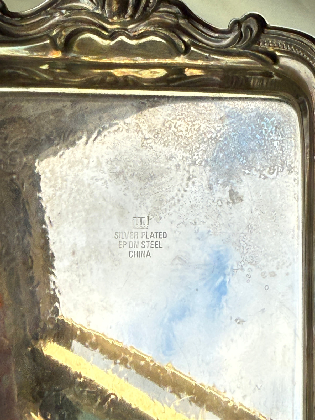 Vintage Silver-Plated Ornate Vanity Tray