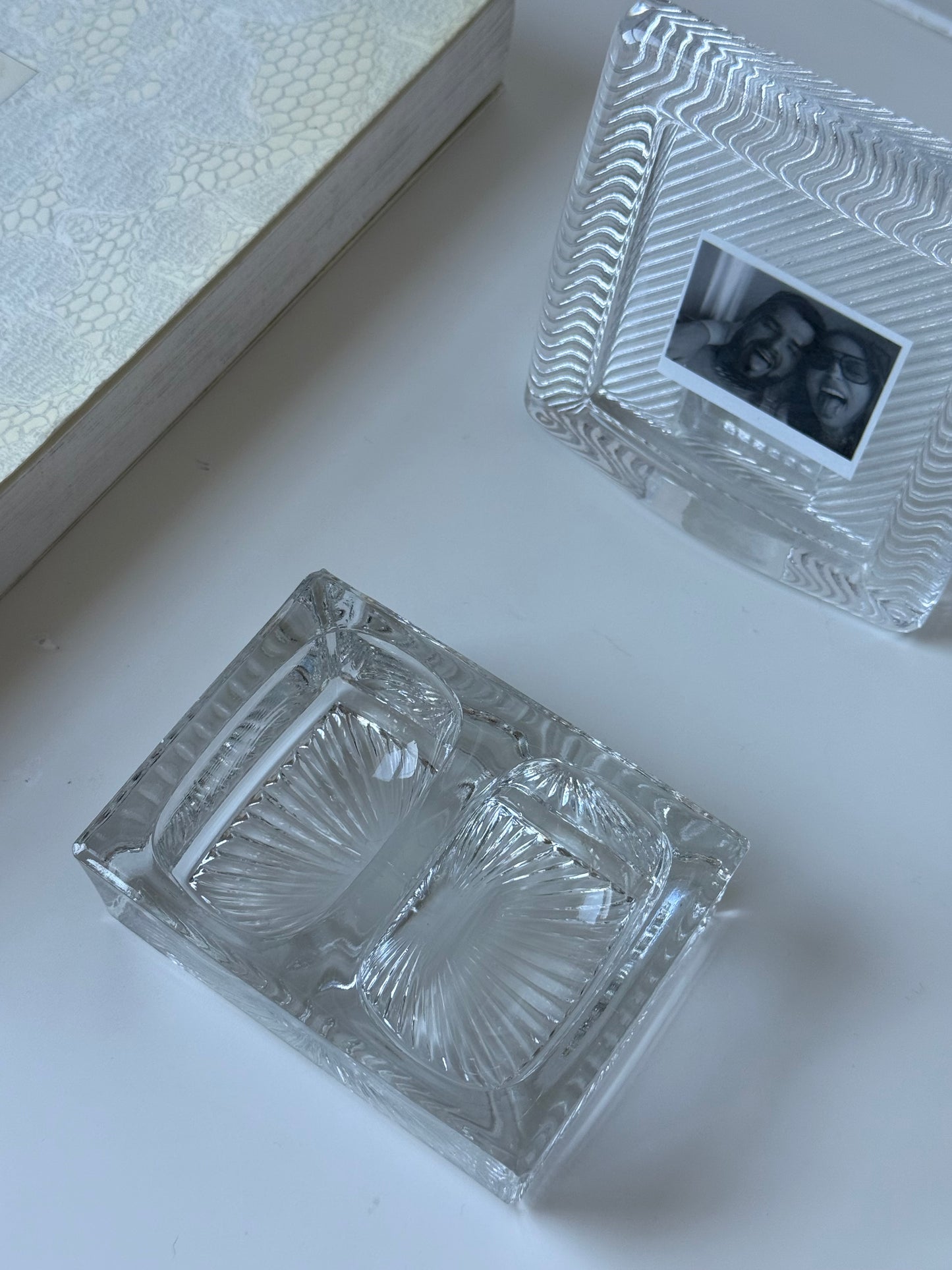 Vintage Pressed Glass Divided Dish