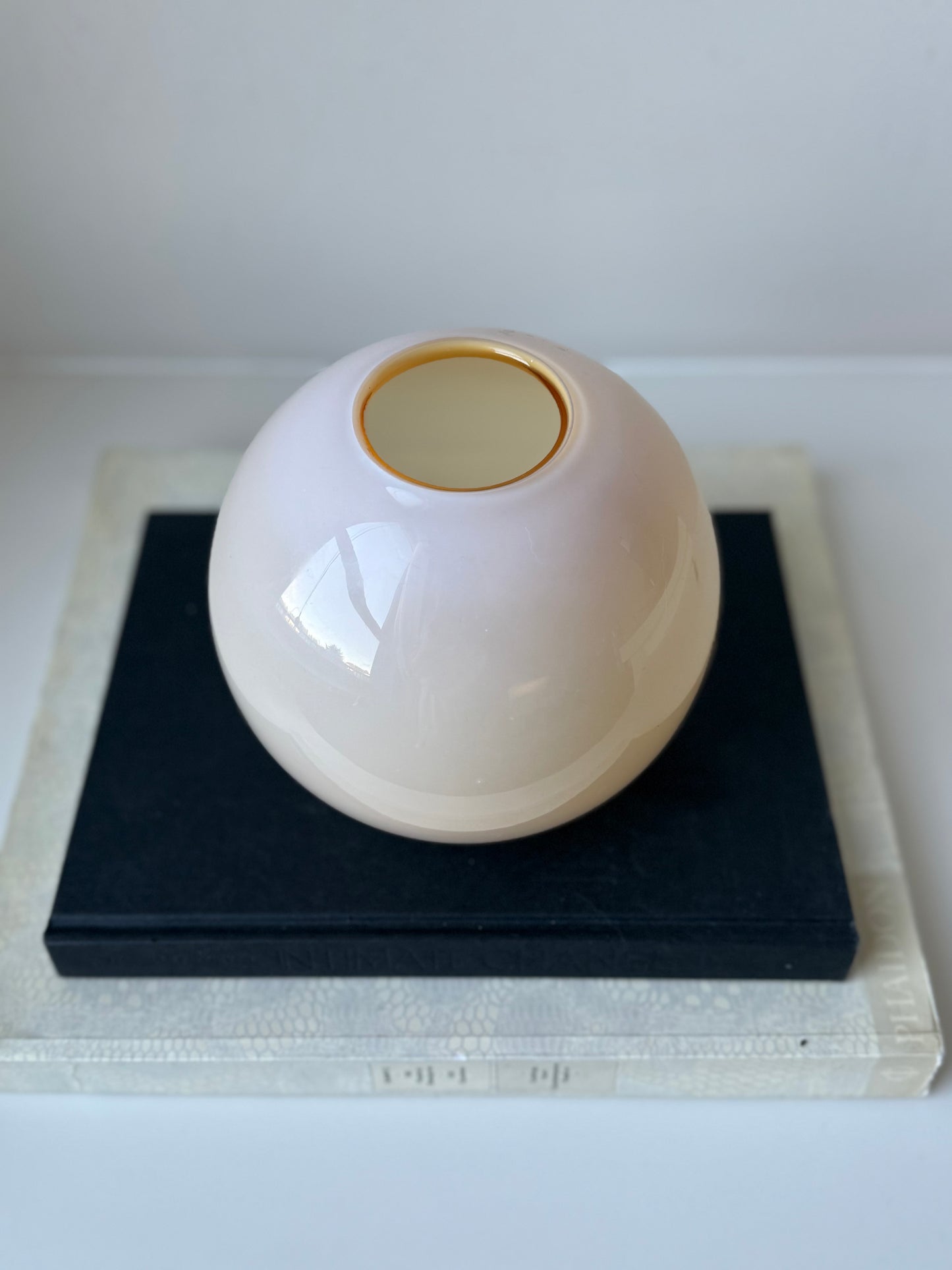 Vintage Milk Glass Globe Vase
