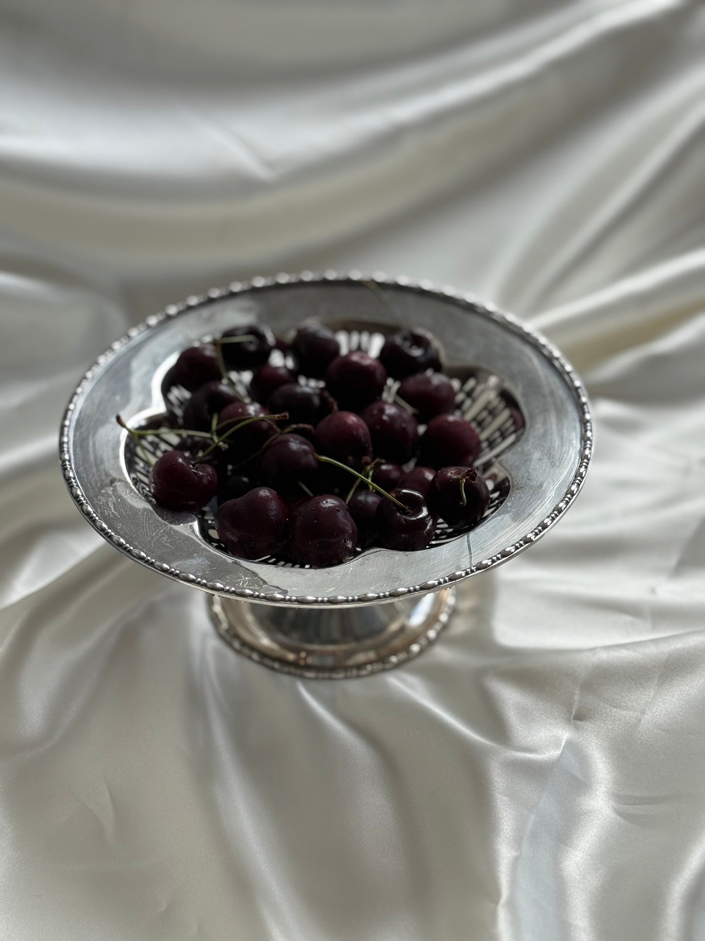 Vintage Silver-Plated Pedestal Compote Bowl