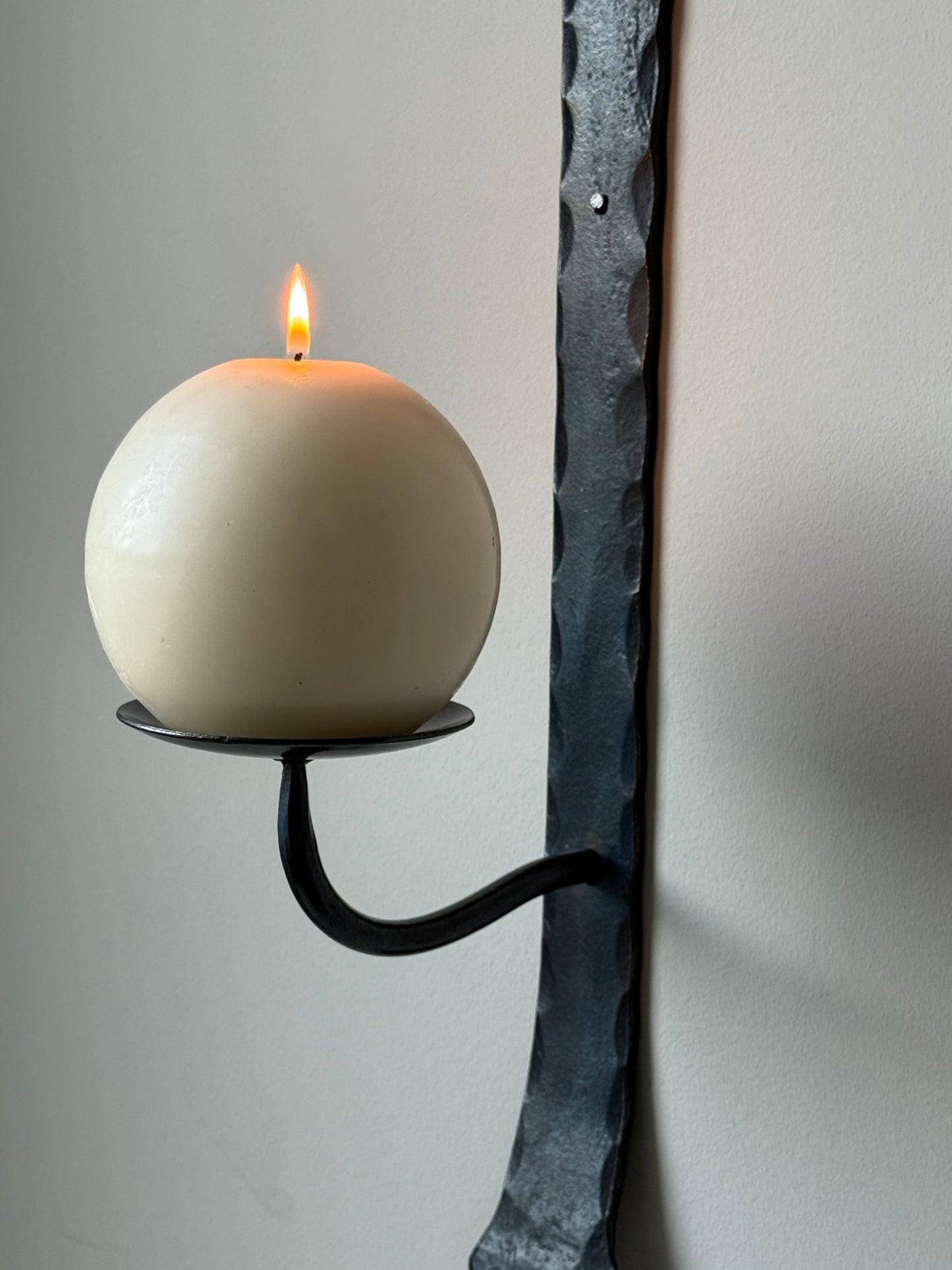 Hand-Forged Iron Wall Candle Holders – Set of 2