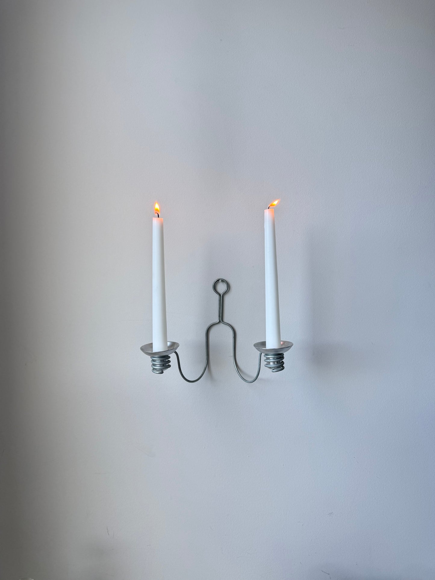 Vintage Wall Candle Sconce – Double Arm (Metal)