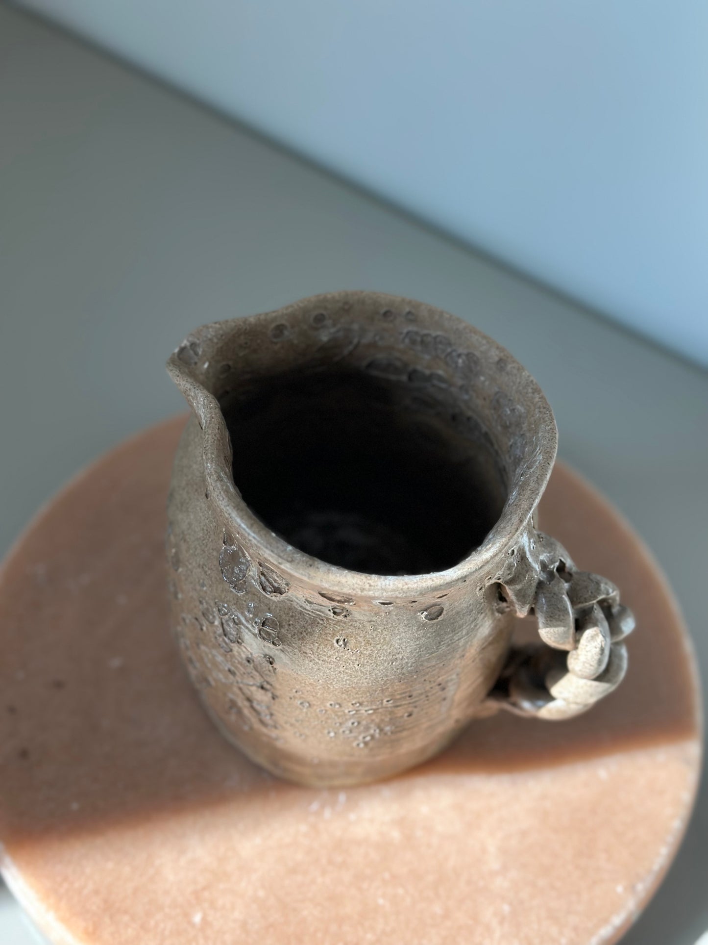 Handcrafted ceramic pitcher