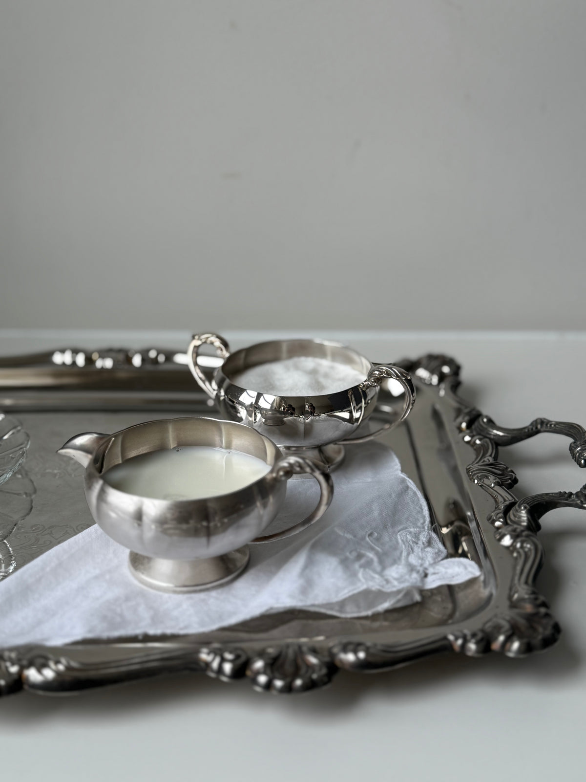 Vintage Silver-Plated Creamer & Sugar Bowl Set – Manor Plate