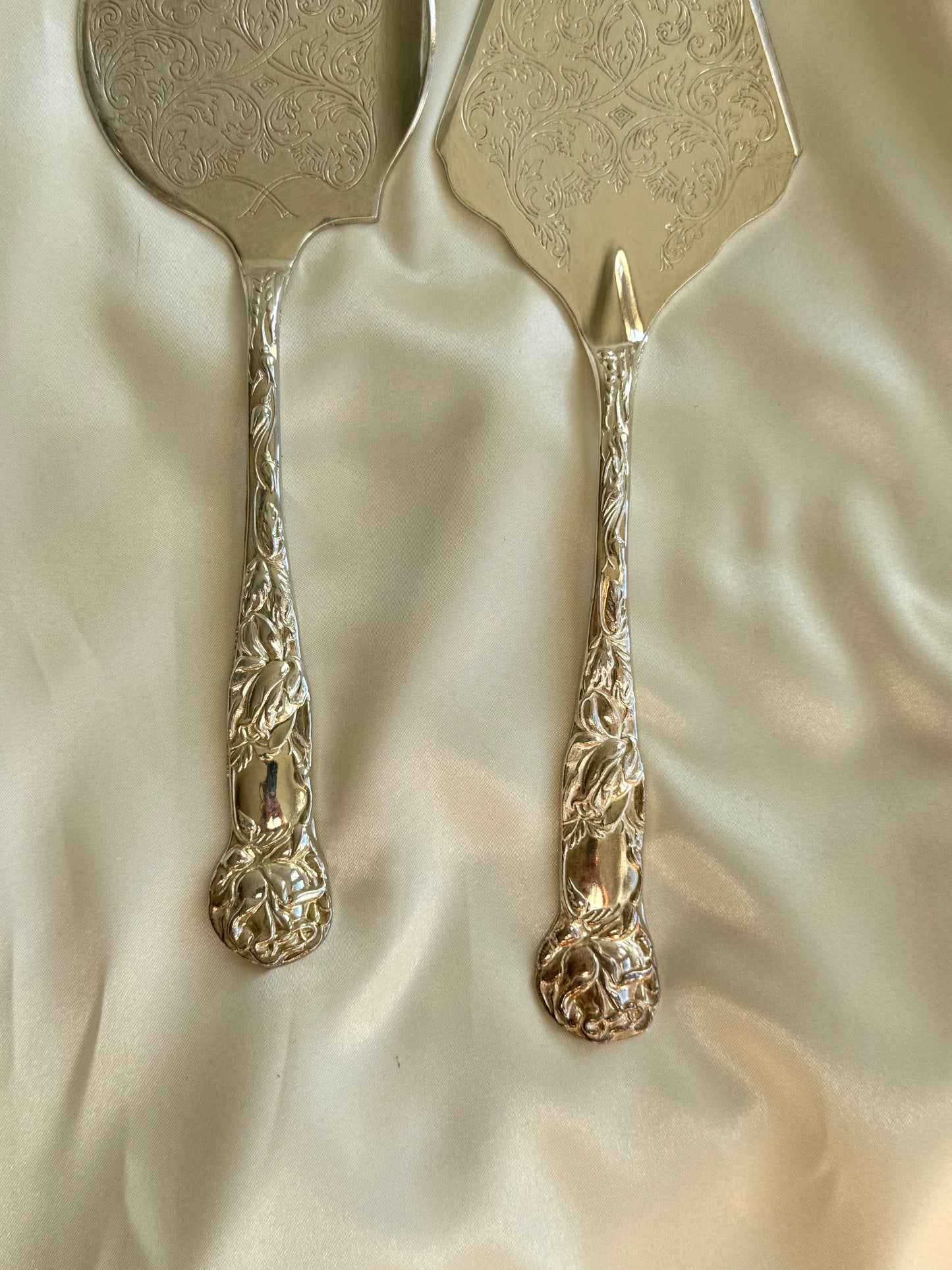Vintage Italian Silver-Plated Cake Server Set