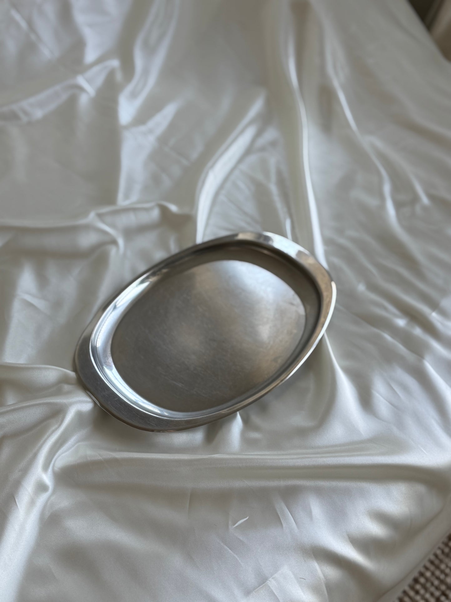 Vintage Alessi Italy Stainless Steel Oval Tray