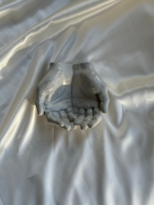 Vintage Sculptural Hands Trinket Dish