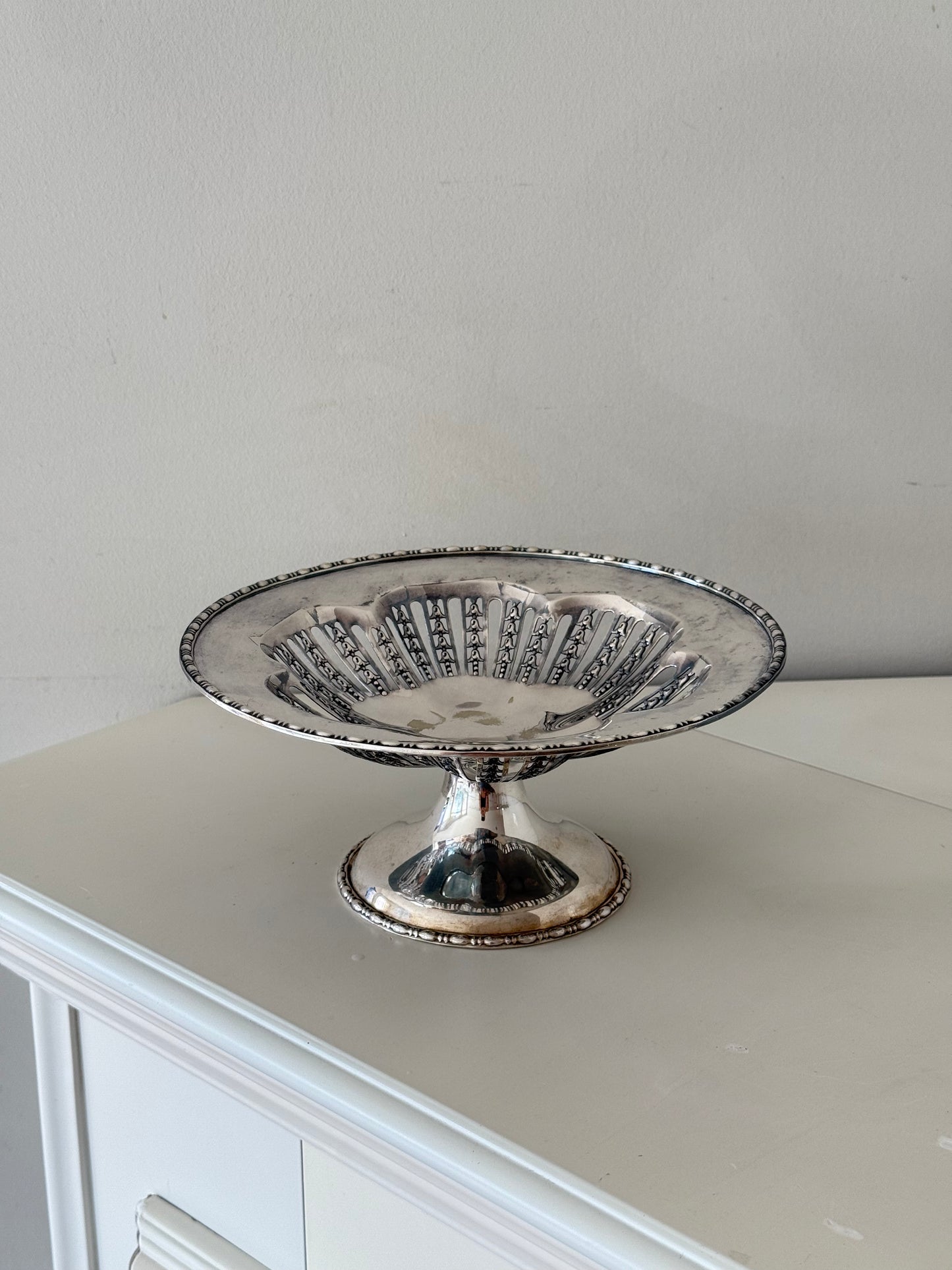 Vintage Silver-Plated Pedestal Compote Bowl