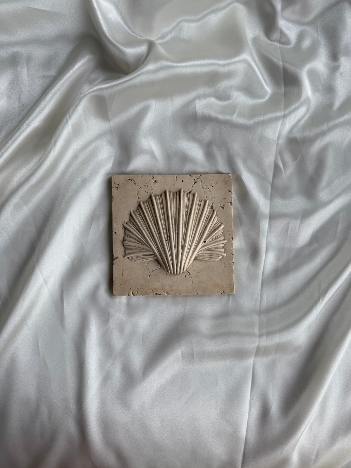 Vintage Sculptural Scallop Shell Wall Plaque