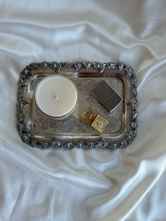 Vintage Silver-Plated Ornate Vanity Tray
