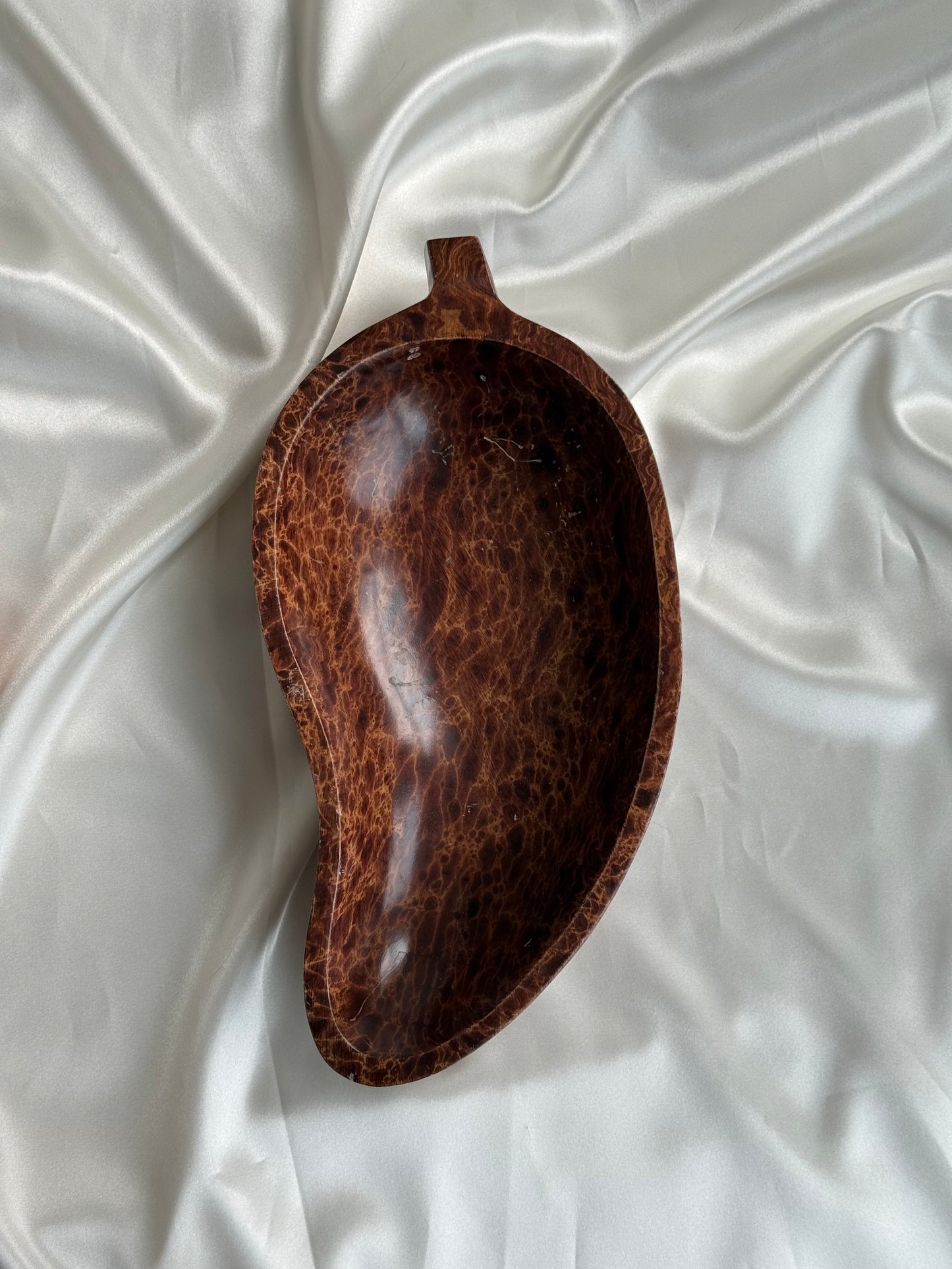 Vintage Chili Pepper-Shaped Wood Catchall