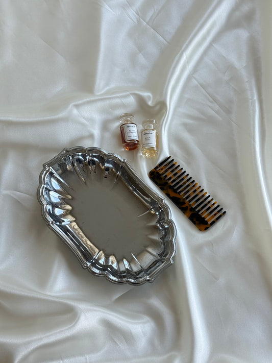Vintage Chrome-Plated Vanity Tray