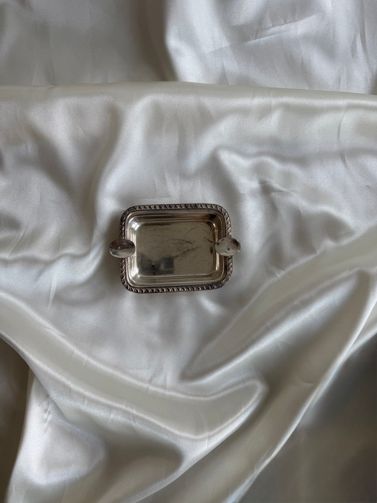 Vintage Silver Plated Miniature Ashtray / Trinket Dish