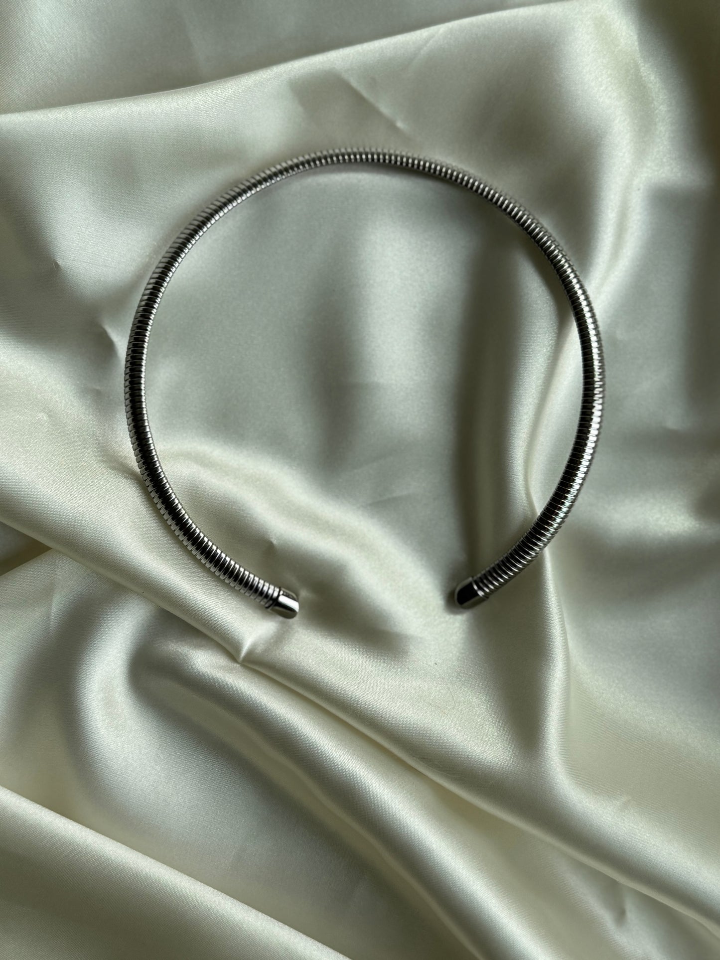 Vintage Surgical Stainless Steel Collar Necklace