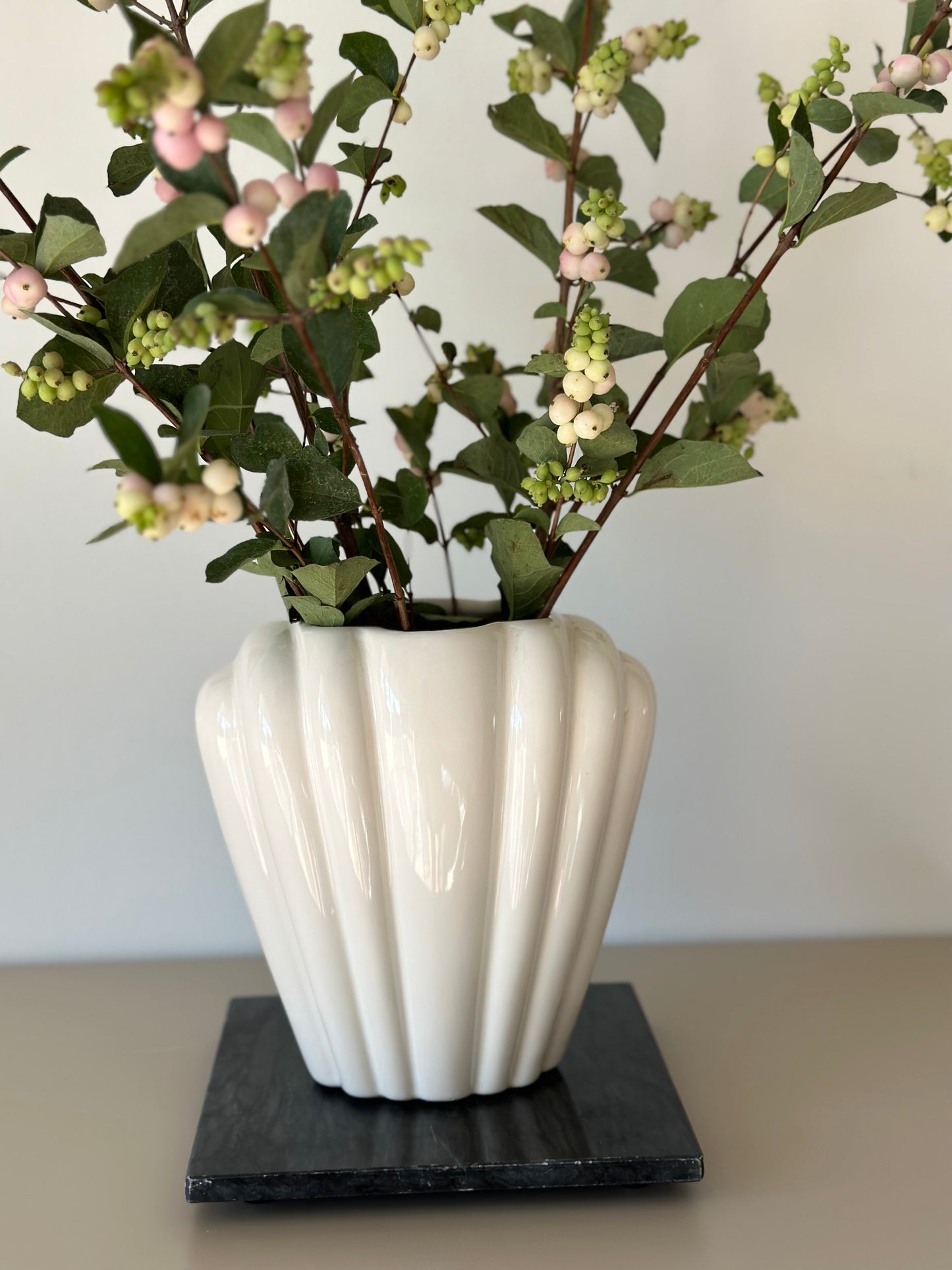 Vintage white vase