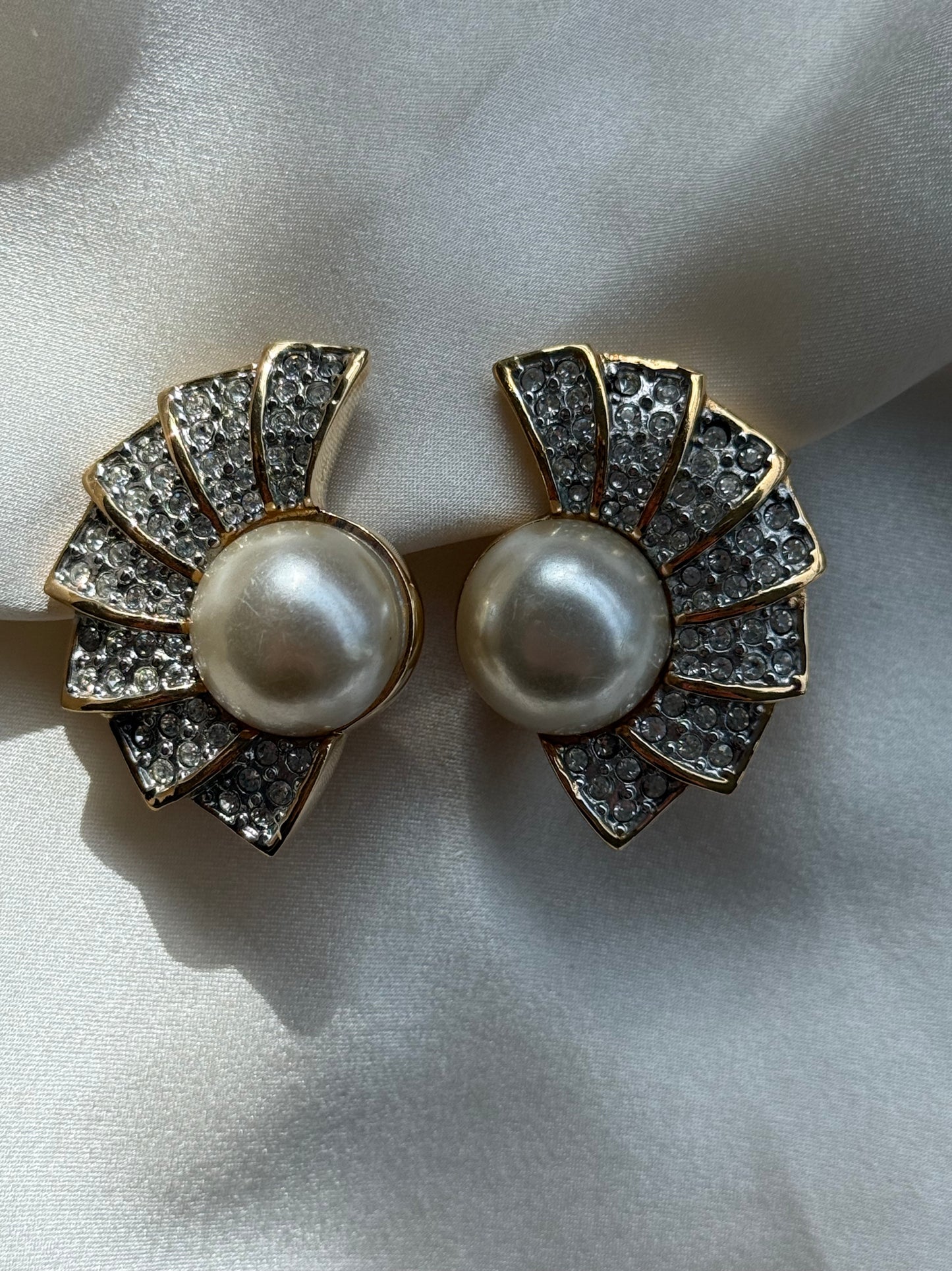 Set of Two Pairs Vintage Butler Clip-On Earrings
