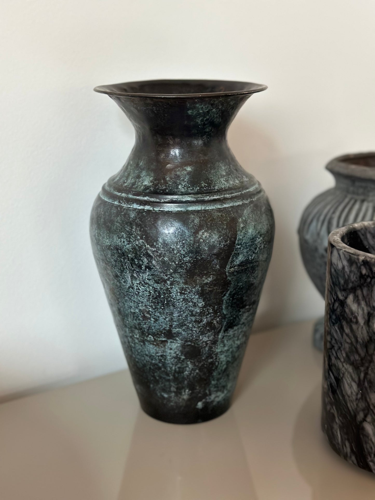 Vintage metal vase