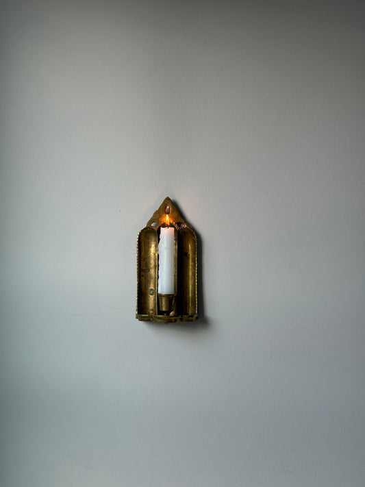 Vintage Brass Wall Candle Sconce