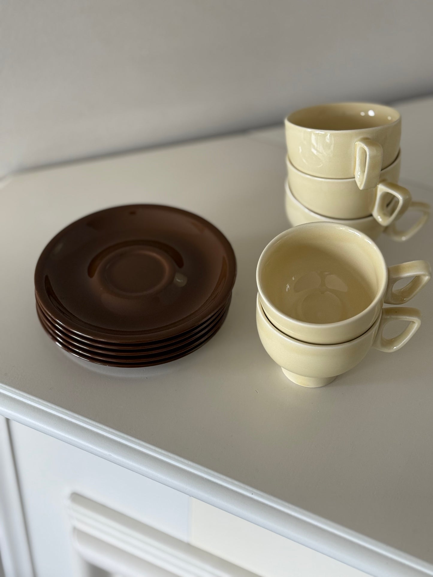 Vintage Pontesa Spain Ceramic Cup & Saucer Set
