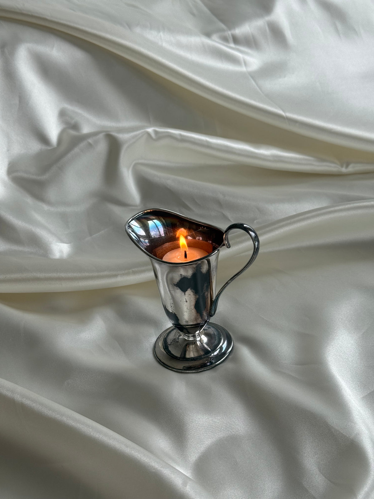 Vintage Silver-Plated Creamer Pitcher | Elegant Pedestal Design