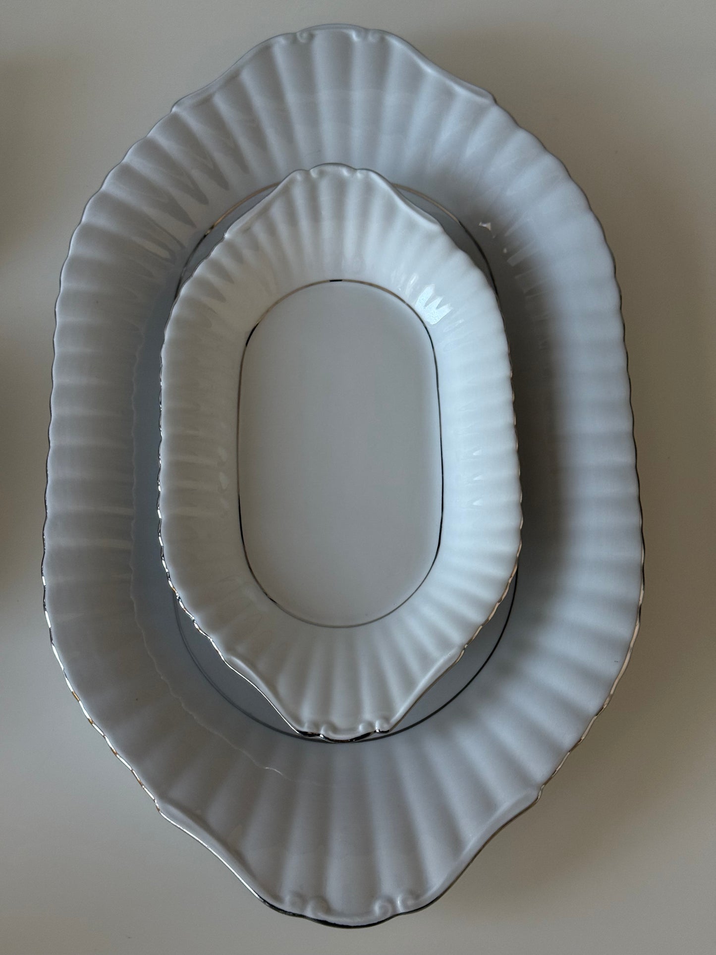 Vintage Porcelain Serving Platters Chodzież Poland