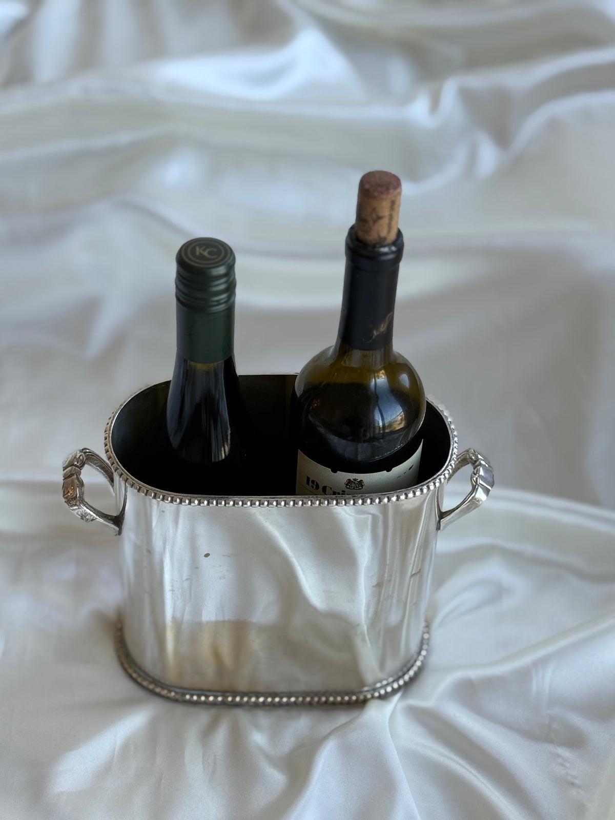Vintage Silver-Plated Double Wine Cooler