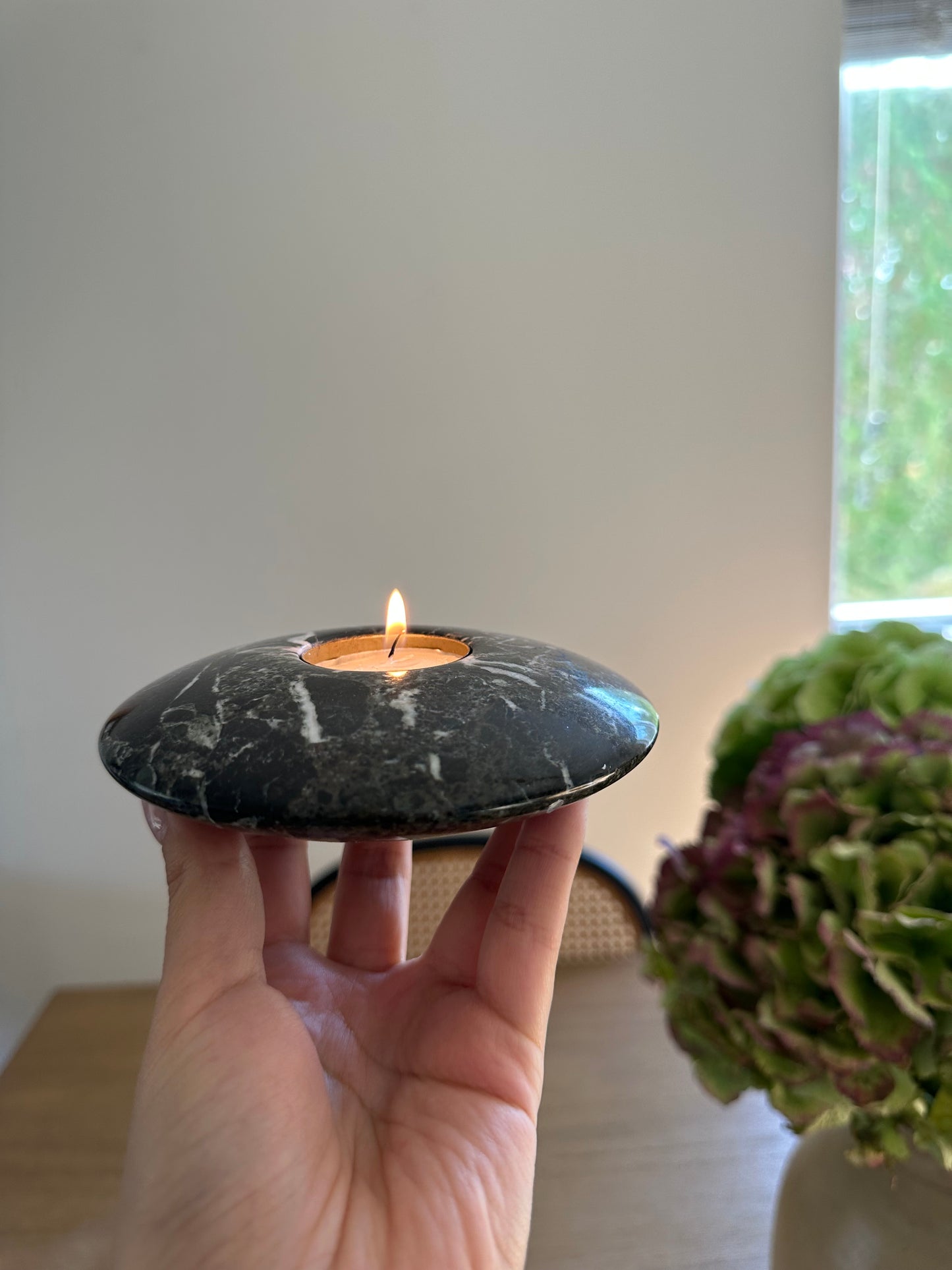 Marble tealight holder