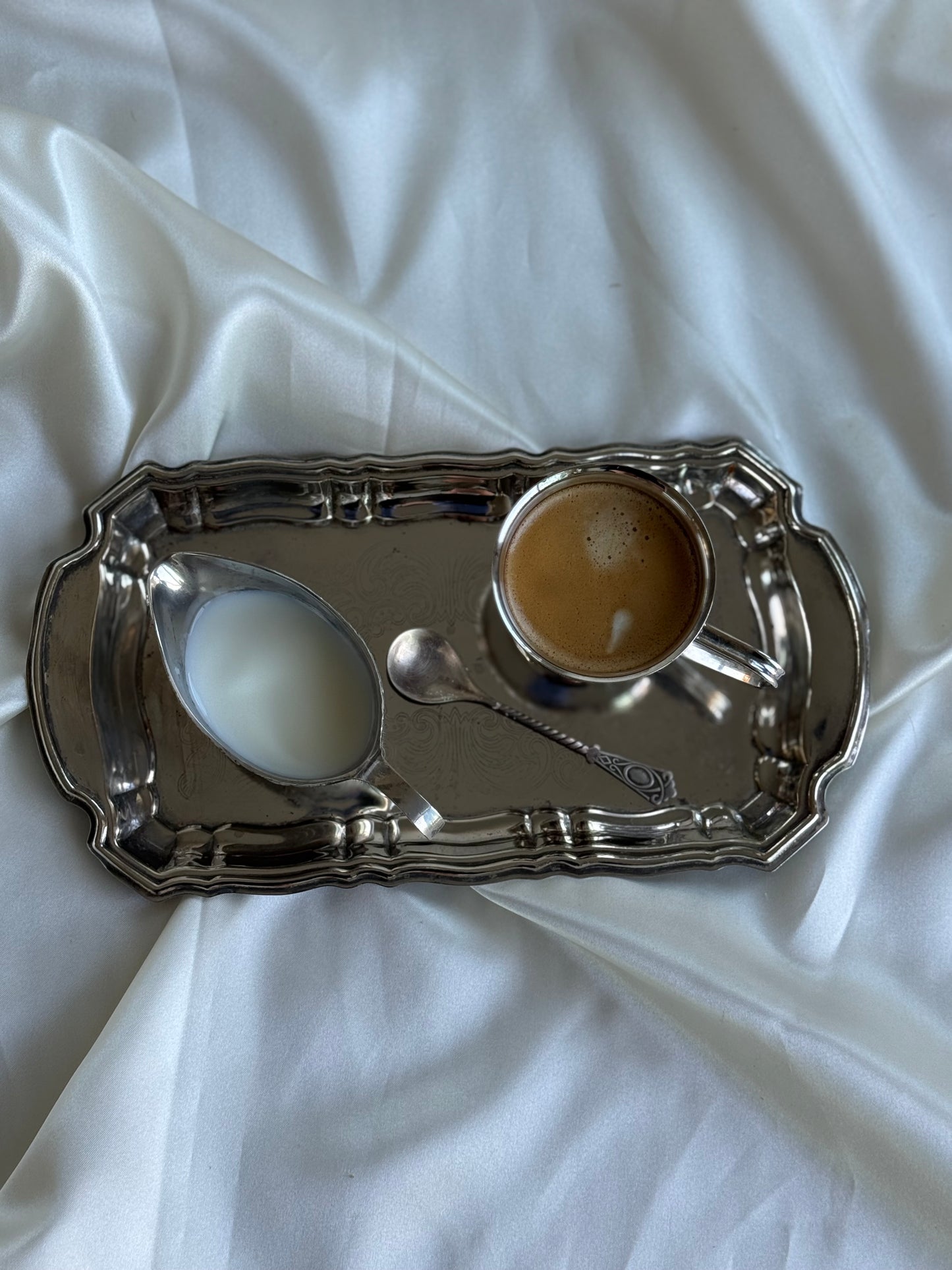 Vintage Silver-Plated Engraved Serving Tray