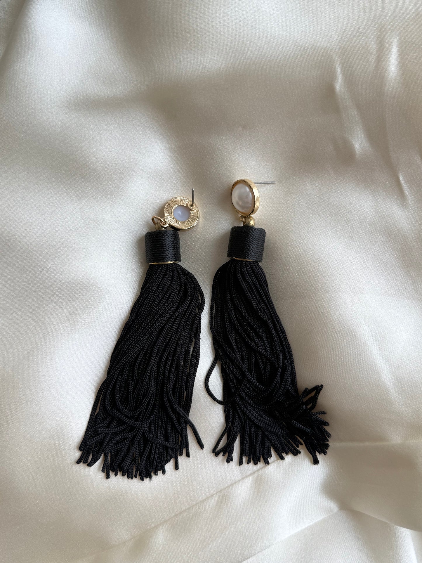Vintage tassel statement earrings