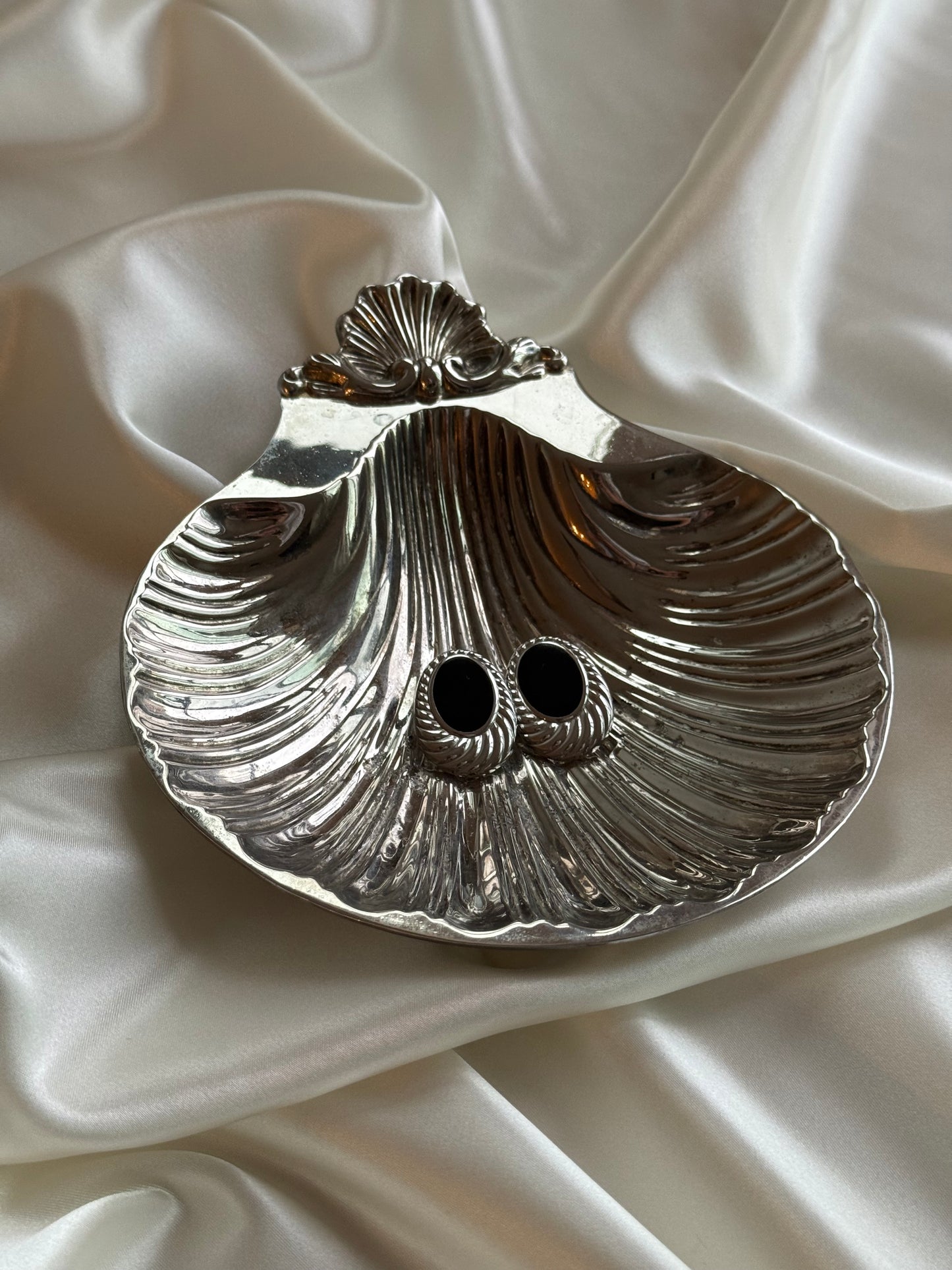 Silver-Plated Shell Catchall Dish