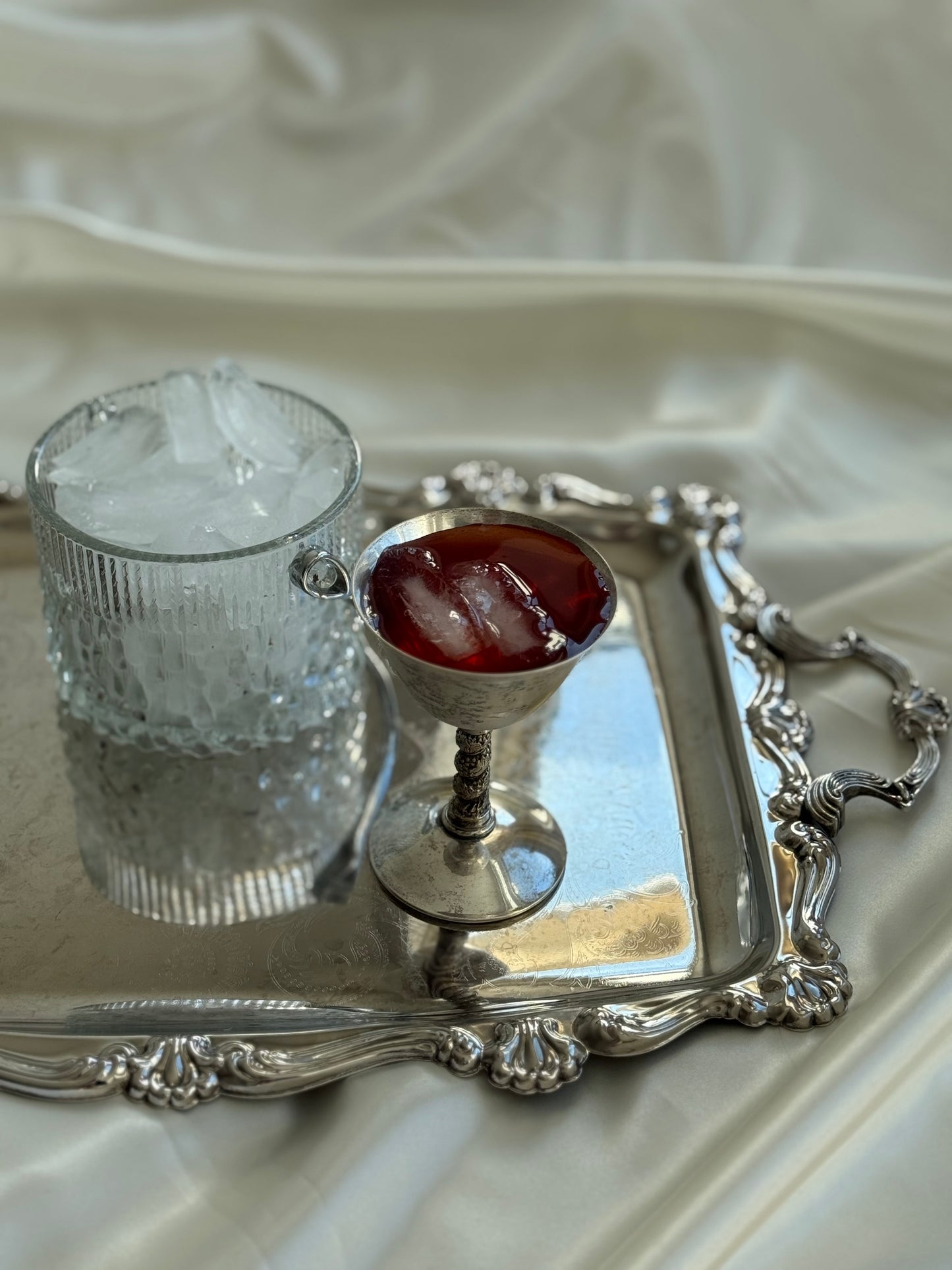 Pair of Vintage Silver-Plated Goblets – Made in Spain