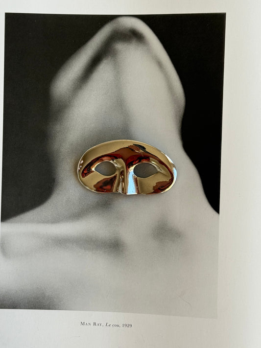 Vintage Silver Tone Masquerade Mask Brooch – Modernist Statement Jewelry